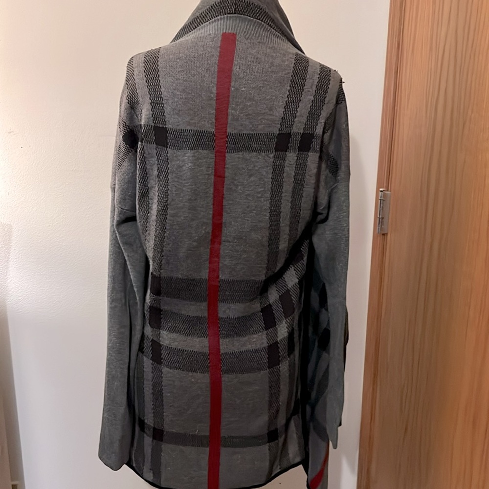 Staccato Plaid Layered Cardigan - Picture 3 of 6